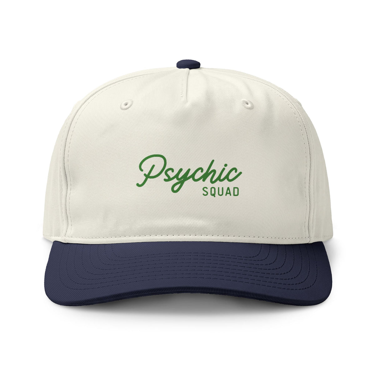 Psychic Squad Two-Tone Cap, Pink Script Trucker Hat for Friendship Gifts in Natural / Midnight